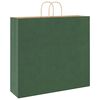 vidaXL Bolsas de papel con asas 250 uds verde 54x15x49 cm