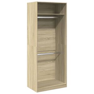 vidaXL Armario de madera de ingenier&iacute;a roble Sonoma 80x50x200 cm