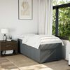 vidaXL Cama box spring con colch&oacute;n tela gris oscuro 90x190 cm