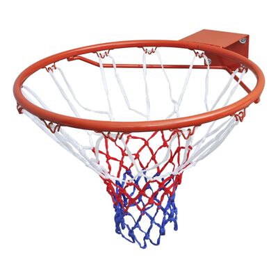 vidaXL Canasta de baloncesto con red naranja 45 cm