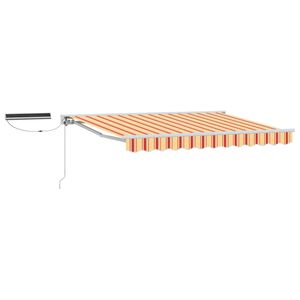 vidaXL Toldo Retr&aacute;ctil El&eacute;ctrico Amarillo, Naranja y 2,5 x 2 m