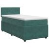 vidaXL Cama box spring con colch&oacute;n Verde oscuro 90 x 190 cm Terciopelo