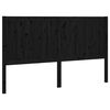 vidaXL Cabecero de cama madera maciza de pino negro 125,5x4x100 cm