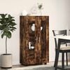 vidaXL Aparador con estante FLORIN Roble ahumado 55,5 x 29 x 103 cm