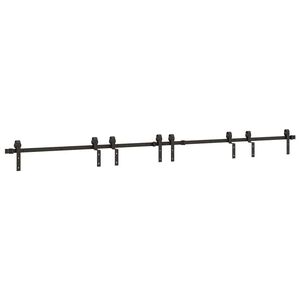 vidaXL Kit de herrajes para puertas correderas acero negro 366 cm