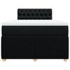 vidaXL Cama box spring con colch&oacute;n tela negro 120x190 cm