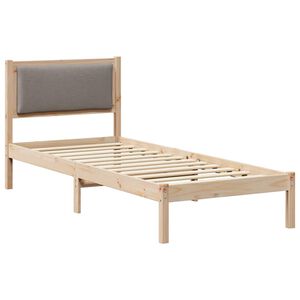 vidaXL Estructura de cama Taup&eacute; 80 x 190 cm Madera de pino macizo