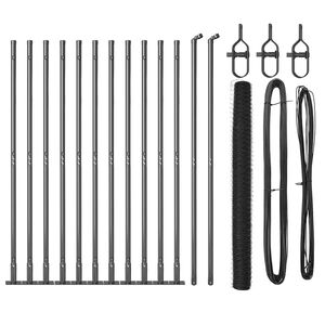 vidaXL Poste de Valla Gris