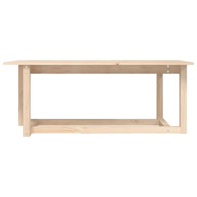 vidaXL Mesa de centro de madera maciza de pino 110x55x45 cm