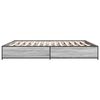 vidaXL Estructura cama madera ingenier&iacute;a metal gris Sonoma 200x200 cm
