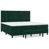 vidaXL Cama box spring con colch&oacute;n terciopelo verde oscuro 200x200 cm