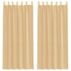 vidaXL Cortinas de gasa con trabillas 2 uds arena 140x245 cm