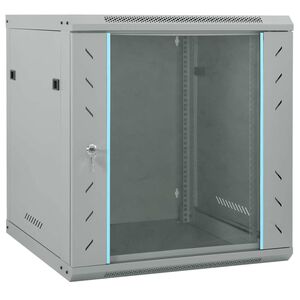 vidaXL Armario de red con almacenamiento Gris 60 x 45 x 65 cm Acero