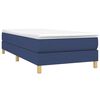 vidaXL Cama box spring con colchón tela azul 90x190 cm