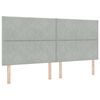 vidaXL Cama tipo Box Spring Gris Claro 200 x 200 cm Terciopelo
