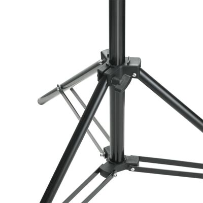 vidaXL Sistema de soporte de telón fondo 500x300 cm negro