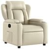 vidaXL Sill&oacute;n reclinable de cuero sint&eacute;tico crema