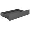 vidaXL Estructura de cama 2 cajones madera pino gris oscuro 100x200 cm