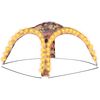vidaXL Carpa de fiesta con LED y 4 paredes laterales azul 3,6x3,6x2,3m