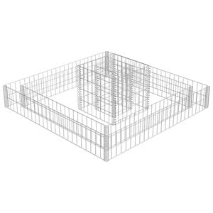 vidaXL Jardinera de gaviones de acero 120x120x20 cm