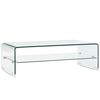 vidaXL Mesa de centro de vidrio templado transparente 98x45x31 cm