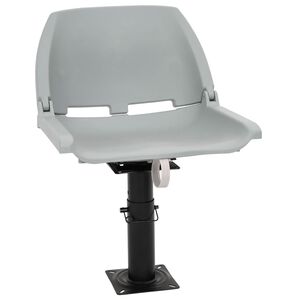 vidaXL Asiento de barco con pedestal altura ajustable 360&deg; giratorio