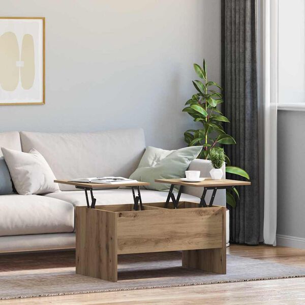 vidaXL Mesa de Caf&eacute; Roble artesanal 102 x 50,5 x 46,5 cm