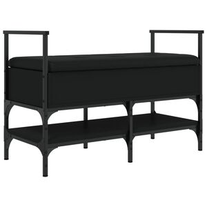 vidaXL Zapatero madera de ingenier&iacute;a negro 85,5x42x57,5 cm