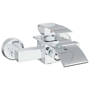 vidaXL Grifo mezclador para ducha Cromado G 1/2 pulgadas