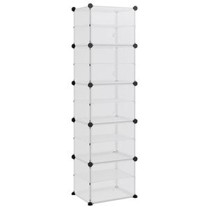 vidaXL Zapatero PP transparente 44x31,5x153,5 cm
