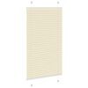 vidaXL Estor Plisado crema 80x100 cm Tela Ancho 79,4 cm Poliéster