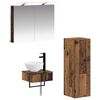 vidaXL Juego de Muebles de Ba&ntilde;o 4 uds. Madera envejecida