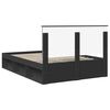 vidaXL Estructura de cama Negro 140 x 200 cm Madera de pino macizo