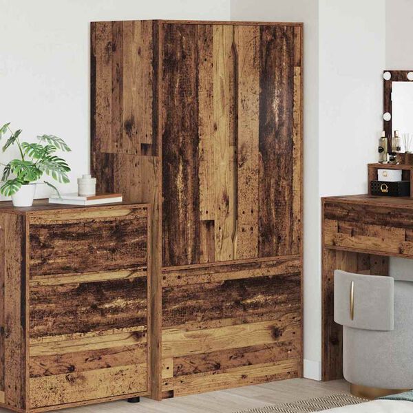 vidaXL Gabinete de Ba&ntilde;o con caj&oacute;n Madera Vieja 79,5 x 49 x 156 cm