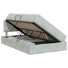 vidaXL Cama con almacenamiento Gris Claro 120 x 200 cm Terciopelo