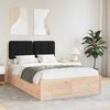 vidaXL Estructura de Cama con Cabecera Tapizada Negro 120 x 200 cm