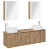 vidaXL Juego de Muebles de Ba&ntilde;o 5 uds. Roble artisan