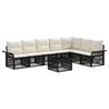 vidaXL Conjunto de sof&aacute;s de jard&iacute;n 8 pcs Negro rat&aacute;n sint&eacute;tico