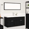 vidaXL Mueble de Cuarto de Ba&ntilde;o Roble Negro 100 x 38,5 x 46 cm