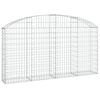 vidaXL Cesta gaviones forma arco hierro galvanizado 200x30x100/120 cm