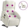 vidaXL Sill&oacute;n reclinable de masaje el&eacute;ctrico elevable terciopelo crema