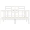 vidaXL Estructura de cama sin colch&oacute;n madera de pino blanca 140x200 cm
