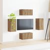 vidaXL Conjunto de mueble de TV 4 pcs Roble artesanal