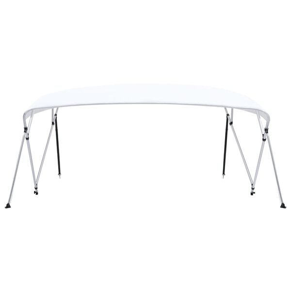vidaXL Toldo Bimini de 4 arcos blanco 243x(230-244)x137 cm
