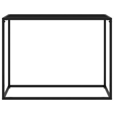 vidaXL Mesa consola vidrio templado negro 100x35x75 cm