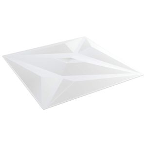 vidaXL Paneles de pared 12 uds. 50 x 50 cm Estrella Blanca Espuma XPS