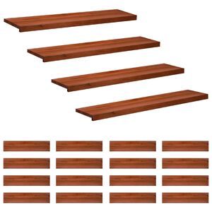 vidaXL Alfombras para escalones 20 uds. 120 x 30 x 2 cm Marr&oacute;n