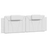 vidaXL Estructura de cama Viana sin colch&oacute;n cuero sint&eacute;tico blanco 160x200cm