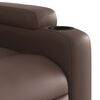 vidaXL Sill&oacute;n reclinable elevable cuero sint&eacute;tico marr&oacute;n