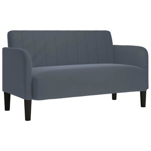 vidaXL Sof&aacute; Loveseat gris oscuro 109 cm terciopelo